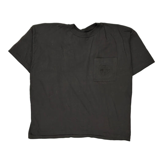 Unbranded Single Stitch T-Shirt - 2XL Black Cotton