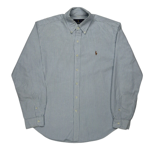 Ralph Lauren Striped Shirt - Large Blue Cotton