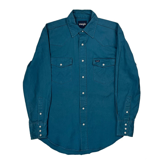 Wrangler Shirt - Medium Blue Cotton