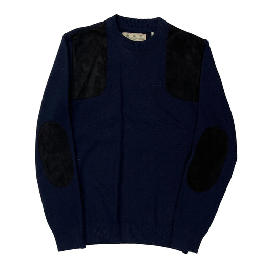 Barbour Jumper - Large Navy Wool