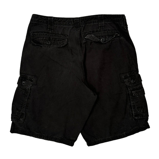 Vintage Lee Cargo Shorts - 34W 10L Black Cotton
