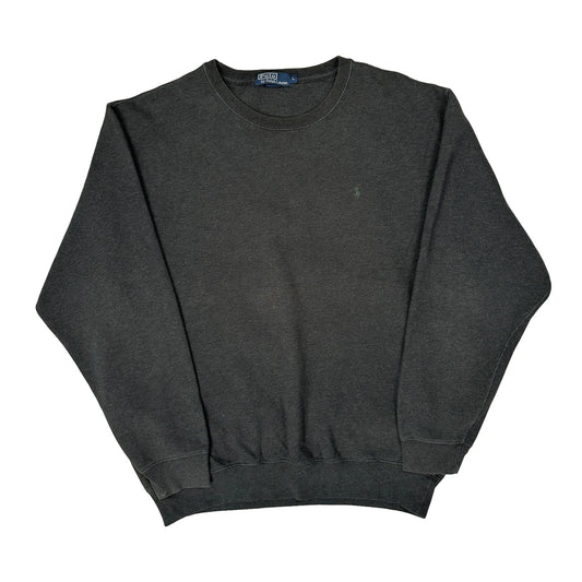 Polo By Ralph Lauren Sweatshirt - Large Grey Cotton