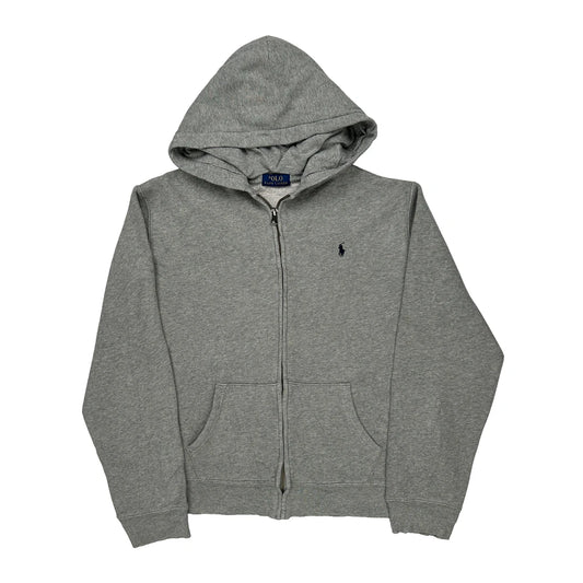 Polo By Ralph Lauren Hoodie - Large Grey Cotton Blend