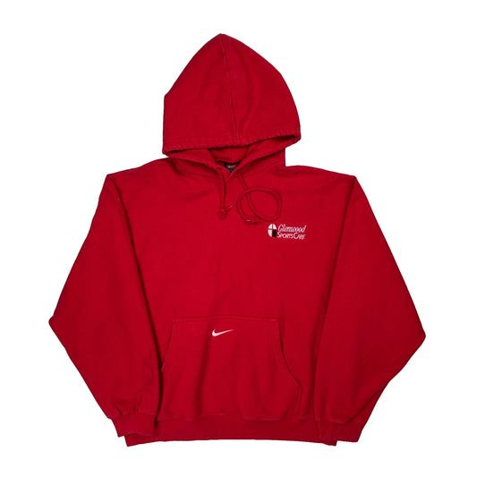 Glenwood Sports Care Nike Hoodie - Large Red Cotton