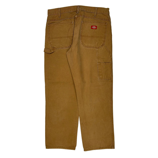 Dickies Carpenter Trousers - 35W 30L Brown Cotton