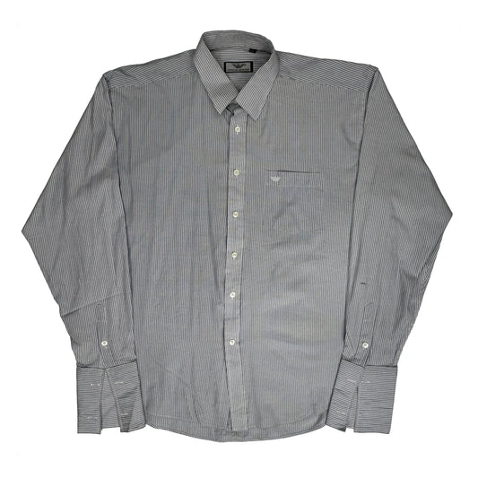 Giorgio Armani Striped Shirt - 2XL White Cotton
