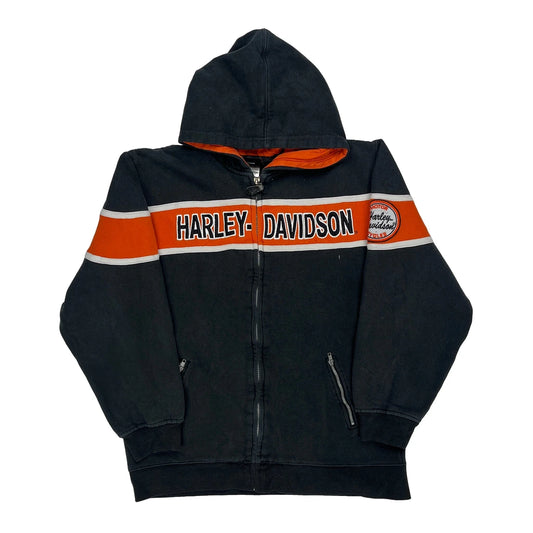 Motorcycles Harley Davidson Spellout Hoodie - Large Black Cotton
