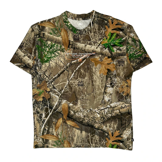 Vintage Nike Sb Camo T-Shirt - Medium Green Cotton