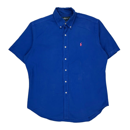 Ralph Lauren Short Sleeve Shirt - Large Blue Cotton