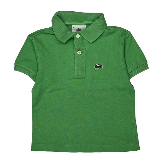Age 4 Lacoste Polo Shirt - Small Green Cotton