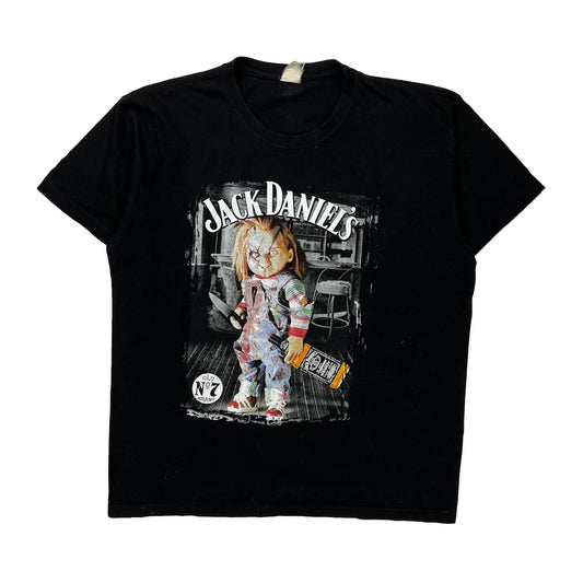 Jack Daniels Graphic T-Shirt - XL Black Cotton