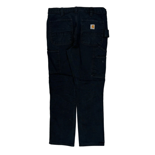 Carhartt Carpenter Trousers - 34W 32L Black Cotton