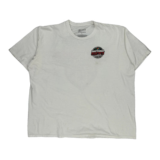 Daytona International Speedway Fanatics Nascar T-Shirt - 2XL White Cotton