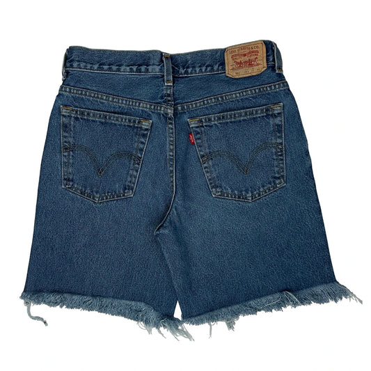 Cut Off Levis Denim Shorts - 28W UK 8 Blue Cotton