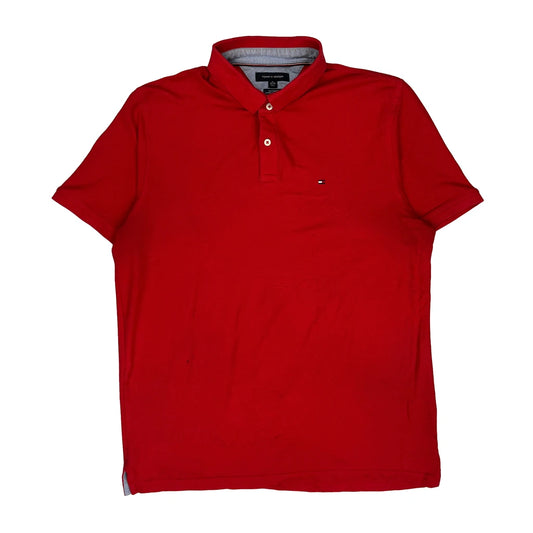 Vintage Tommy Hilfiger Polo Shirt - XL Red Cotton