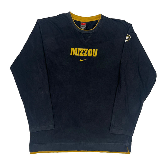 Mizzou Nike College Long Sleeve T-Shirt - Large Black Cotton