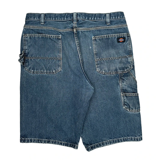 Dickies Cargo Denim Shorts - 36W 11L Blue Denim