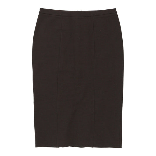 Armani Midi Pencil Skirt - 28W UK 8 Black Polyester