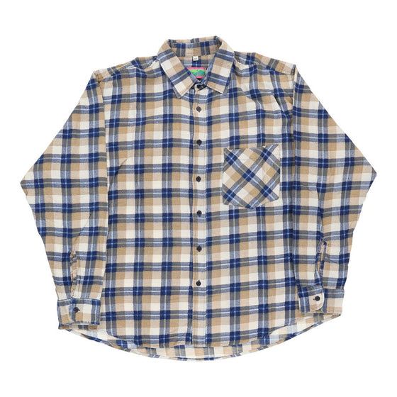 River North Flannel Shirt - XL Blue Cotton flannel shirt River North   
