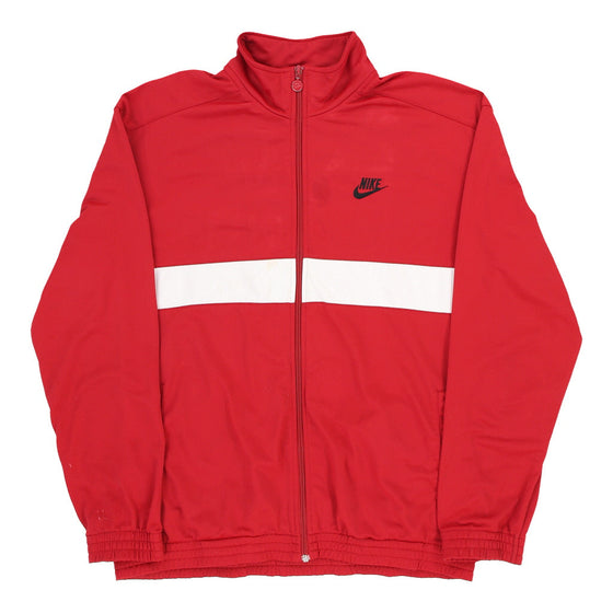 Nike Track Jacket - XL Red Polyester - Thrifted.com