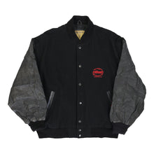  Fasteddies Jonathan Corey Embroidered Varsity Jacket - Large Black Cotton - Thrifted.com