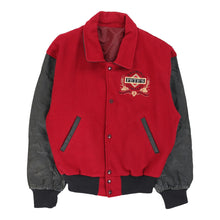  Brewing Company Pete'S Embroidered Varsity Jacket - XL Red Cotton - Thrifted.com