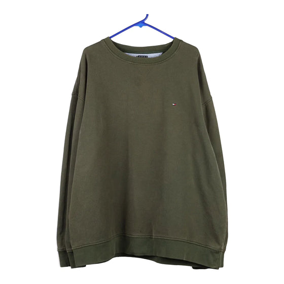 Vintage green Tommy Hilfiger Sweatshirt - mens xx-large