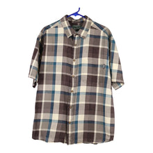  Vintage brown Woolrich Short Sleeve Shirt - mens x-large