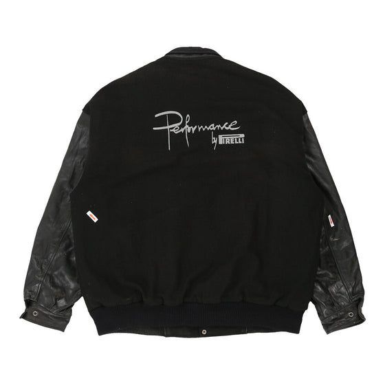 Vintage black Outer Boundry Varsity Jacket - mens medium