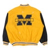 Vintage yellow Steve And Barrys Varsity Jacket - mens x-large