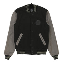 Vintage black Kr3W Apparel Varsity Jacket - mens medium