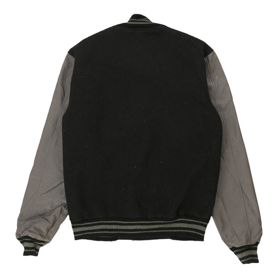 Vintage black Kr3W Apparel Varsity Jacket - mens medium