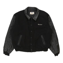  Vintage black Serving The World Varsity Jacket - mens large