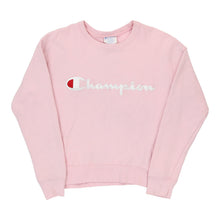  Reverse Weave Champion Spellout Sweatshirt - Small Pink Cotton Blend sweatshirt Champion   