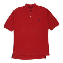  Timberland Polo Shirt - Medium Red Cotton - Thrifted.com