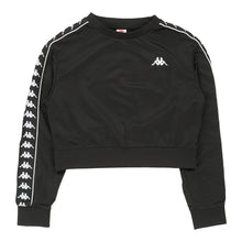  Kappa Cropped Sweatshirt - Large Black Polyester - Thrifted.com
