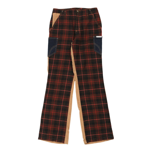 Age 12 Dolce & Gabbana Checked Cord Trousers - 26W 30L Brown Wool Blend