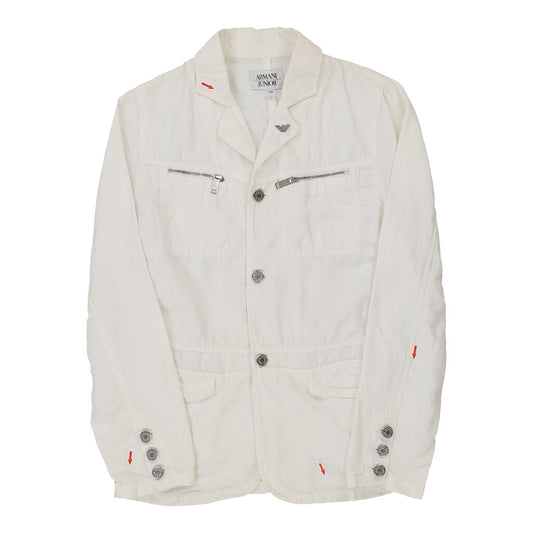 Age 12 Armani Jacket - Large White Cotton