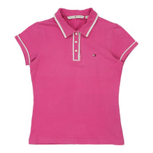  Tommy Hilfiger Polo Shirt - Medium Pink Cotton - Thrifted.com