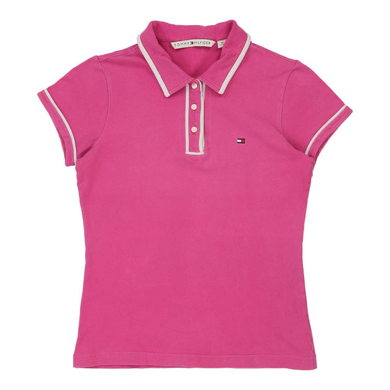 Tommy Hilfiger Polo Shirt - Medium Pink Cotton - Thrifted.com