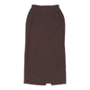 Yessica Skirt - 24W UK 4 Brown Polyester Blend - Thrifted.com