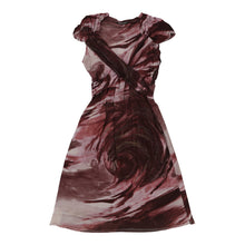  Pennypull V-neck Midi Dress - Medium Pink Nylon Blend - Thrifted.com