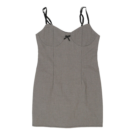 Unbranded Mini Dress - Medium Grey Cotton Blend - Thrifted.com