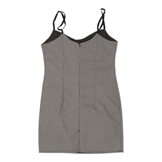 Unbranded Mini Dress - Medium Grey Cotton Blend - Thrifted.com