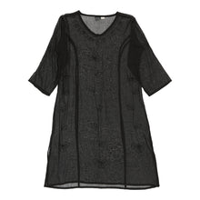  Contro Corente Sheer Shift Dress - Medium Black Cotton - Thrifted.com