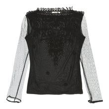  Extyn Sheer Mesh Top - Medium Black Polyester - Thrifted.com
