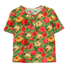  Marina Rinaldi Floral T-Shirt - Medium Multicoloured Cotton Blend - Thrifted.com
