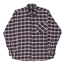 Likas Checked Flannel Shirt - Medium Black Cotton - Thrifted.com