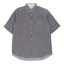  Brooksfield Polka Dot Short Sleeve Shirt - Medium Grey Cotton - Thrifted.com