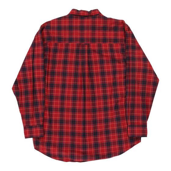 Chaps Ralph Lauren Checked Patterned Shirt - Large Red Cotton - Thrifted.com